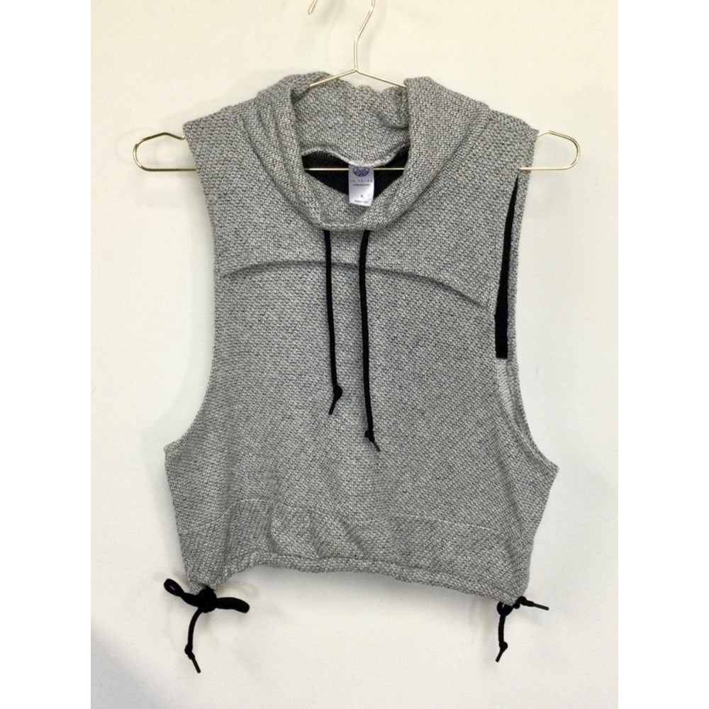 Women's Te Verde Gray Sleeveless Hoodie Size S
